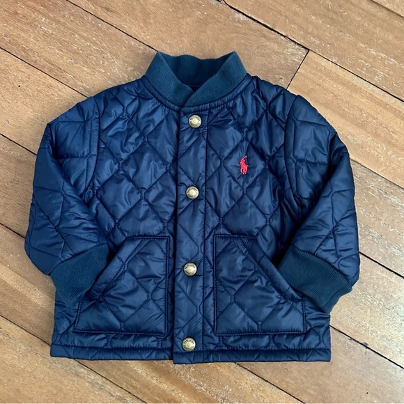 Ralph Lauren Quilted Barn Jacket Classic Navy - Picture 1 of 9